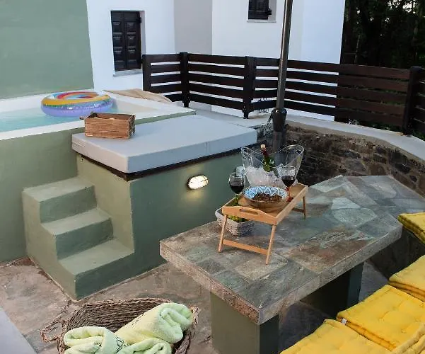 Dandy Tsagkarada-green Apple-jacuzzi-sea View Holiday home Tsagarada